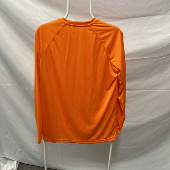 Men’s long sleeve quick workout shirt size S color orange new - Picture 4 of 8